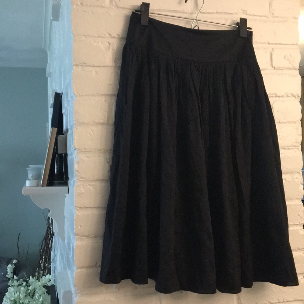Talbots Black Silk Blend Skirt